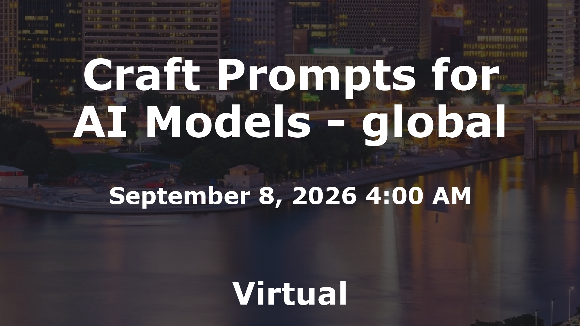 Craft Prompts for AI Models - global event image